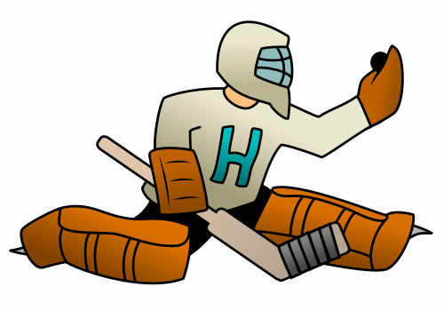 500x350 A Cartoon Hockey Goaltender
