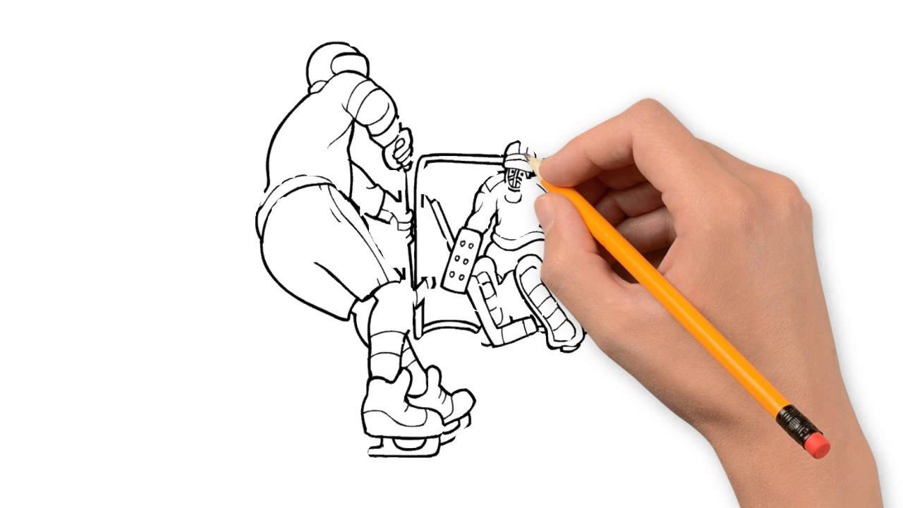 1280x720 Hockey Pencil Things To Draw Step By Step