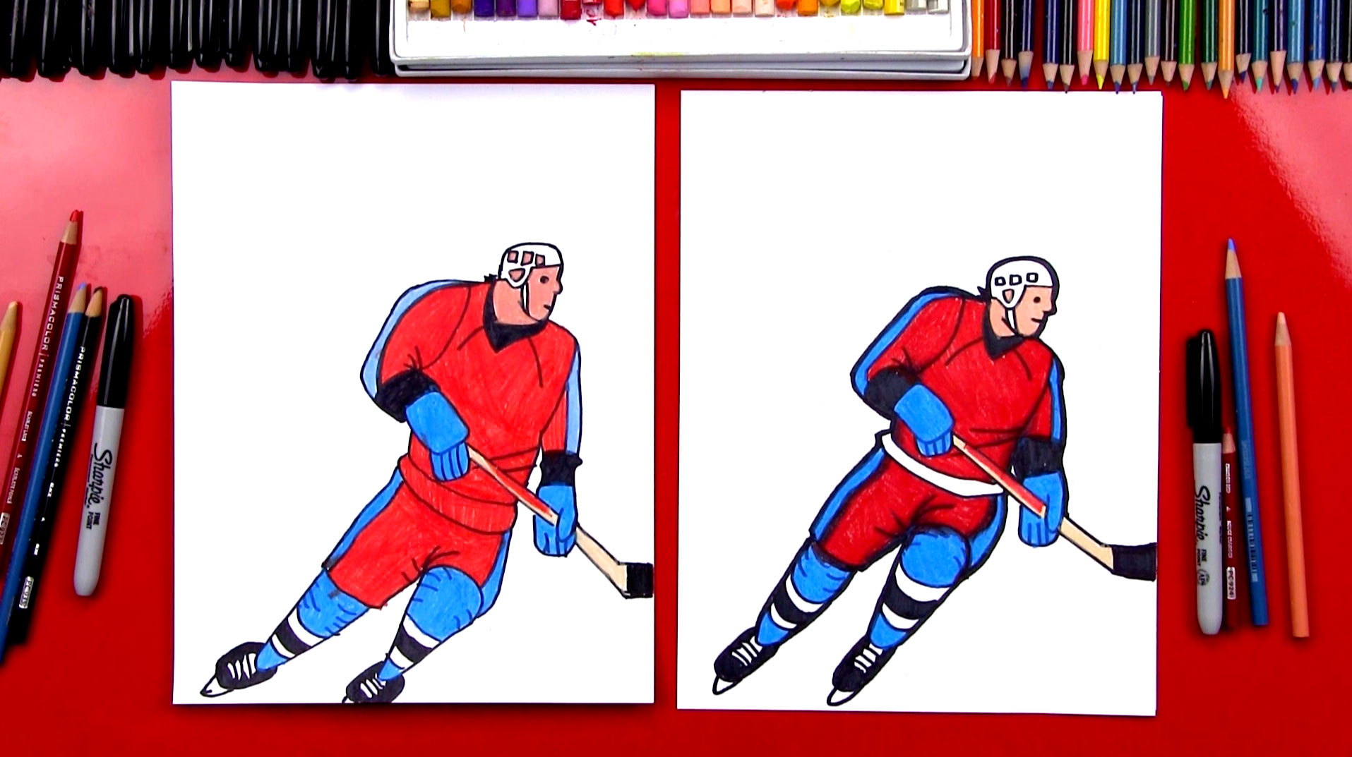 1915x1073 How To Draw A Hockey Player