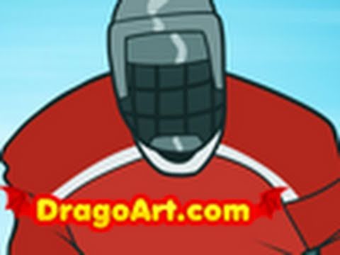 480x360 How To Draw A Hockey Player, Hockey Player, Step By Step