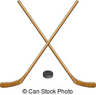 196x194 Ice Hockey Sticks And Puck. A 3d Render Of The Center Mark