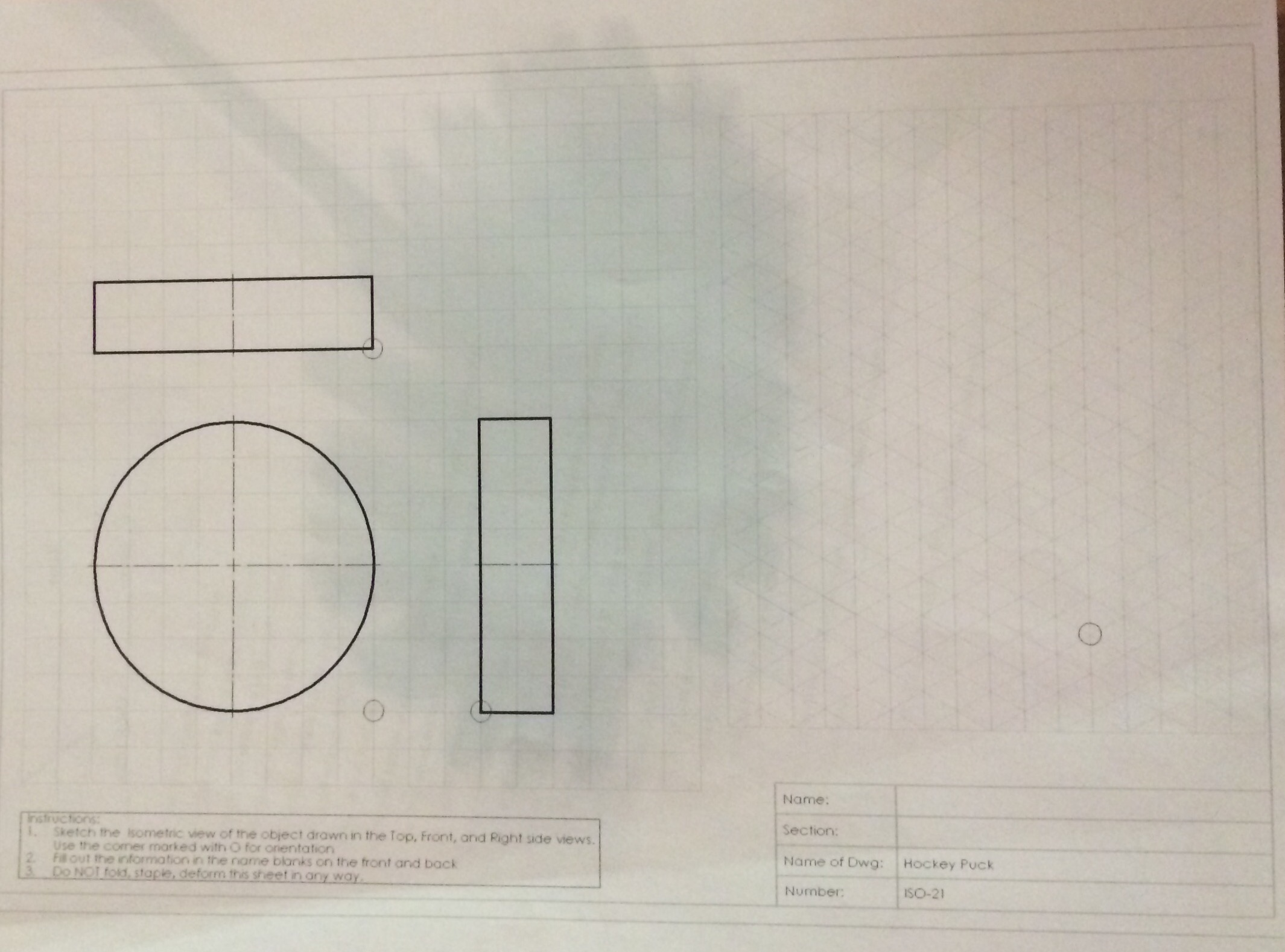 2130x1578 Solved Sketch The Isometric View Of The Object Drawn In T
