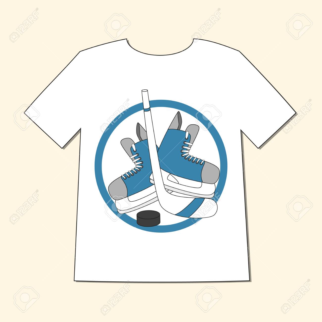 1300x1300 T Shirt With Emblem Hockey