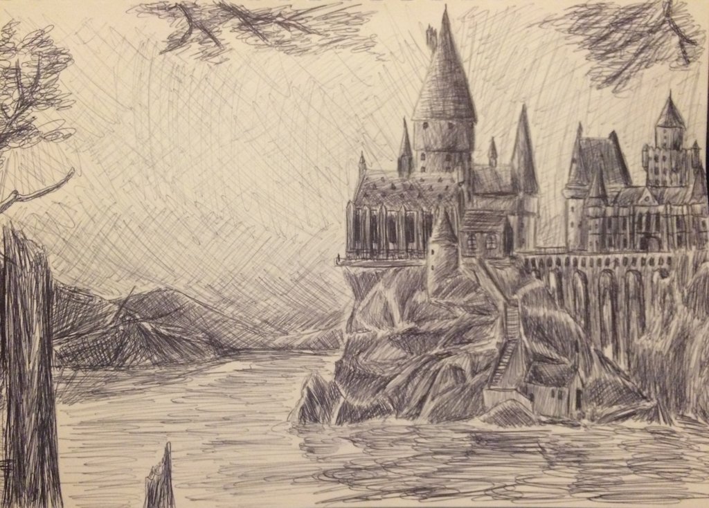 1024x734 Hogwarts Pen Drawing