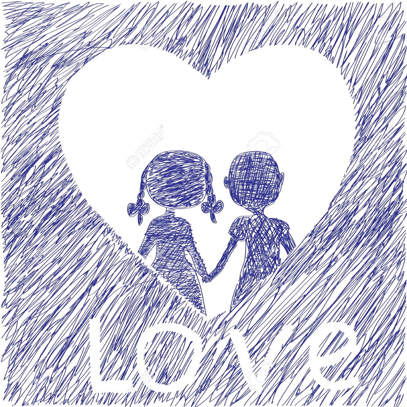 1300x1300 The Boy And The Girl To Hold Hands, Heart And Love, The Children'S