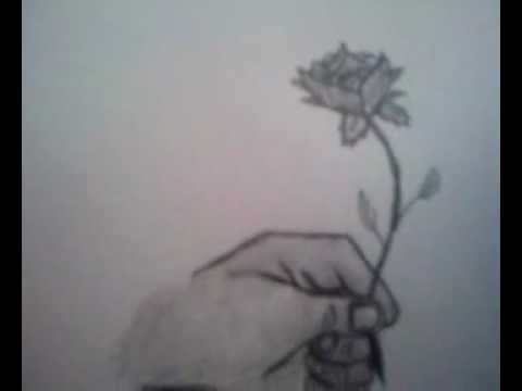 480x360 How To Draw A Hand Holding A Rose