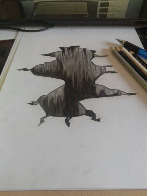 480x640 Pictures Pencil Art 3d Drawings Holes,