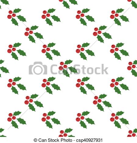 450x470 Seamless Background Holly Berries. Christmas Seamless Vectors
