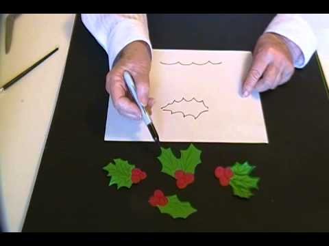 480x360 How To Draw Holly Leaves And Berries, Easy For Kids