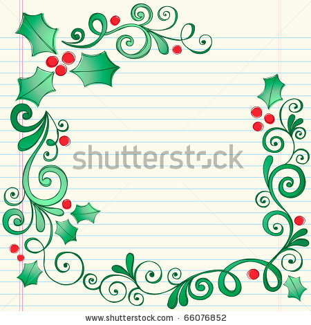 450x470 Stock Vector Hand Drawn Christmas Holly Leaves Sketchy Notebook