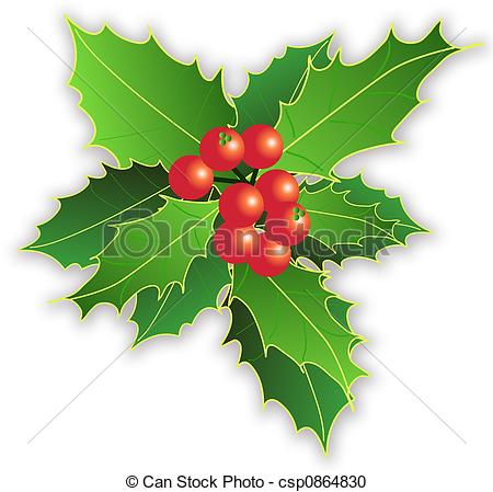 450x449 Xmas Leaves And Berries Illustration Stock Illustration