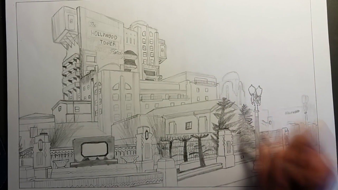 1280x720 Speed Drawing Tower Of Terror Disneyland Paris