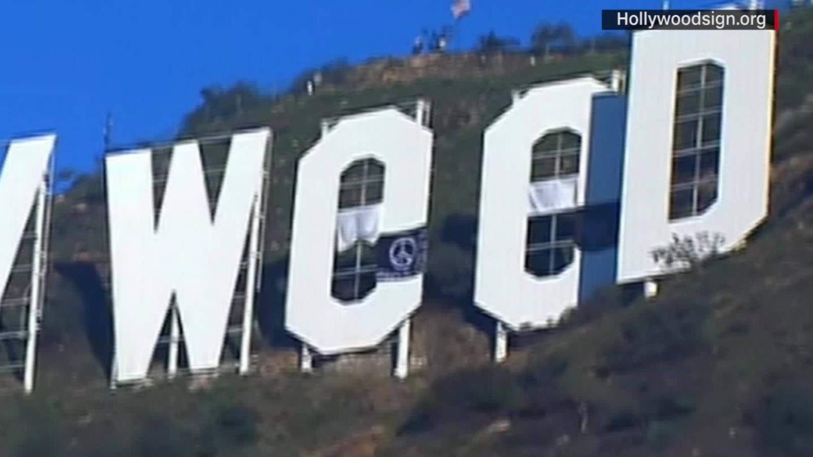 1600x900 Hollywood Sign Vandalized To Read