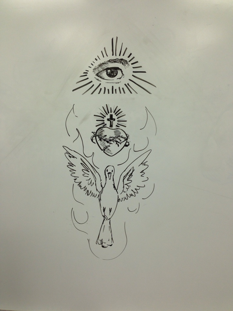 768x1024 My Teacher's Drawing Of The Father, The Son, And The Holy Spirit