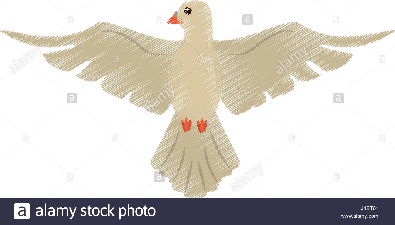 1300x740 Drawing Holy Spirit Dove Symbol Stock Vector Art Amp Illustration