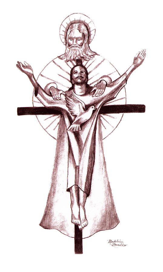 538x900 Holy Trinity Drawing Christian Art Holy Spirit