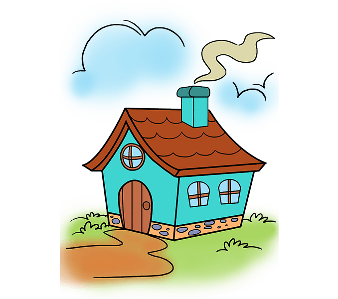 678x600 How To Draw A Cartoon House In A Few Easy Steps Cartoon House