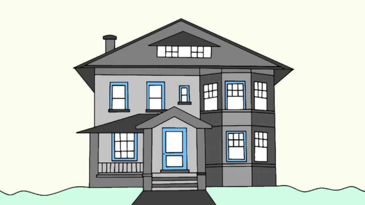 1280x720 How To Draw A House Step By Step For Beginners