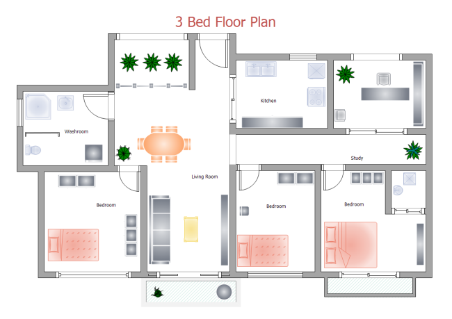 650x459 3 Bed Floor Plan Free 3 Bed Floor Plan Templates