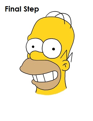 300x388 How To Draw Homer Simpson
