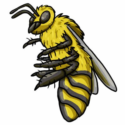 400x400 Cool Bee Drawing