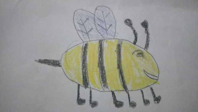 670x380 How To Draw A Cartoon Bee 4 Steps (With Pictures)