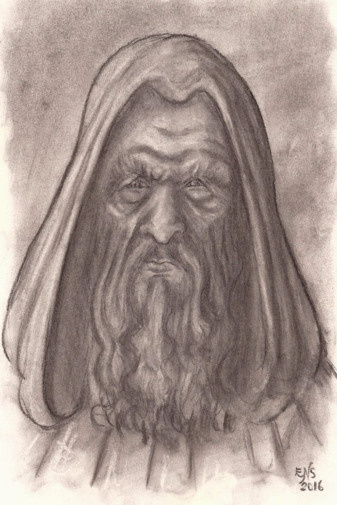 695x1040 Old Hooded Man By Qodaet