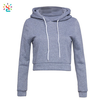 350x350 Women Cropped Hoodie Ladies Sweatshirt Plain Hoodie Custom Logo