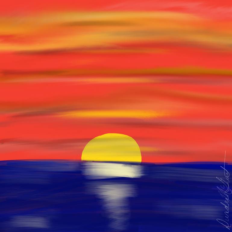 770x770 Saatchi Art Down The Horizon Drawing By Deirdre Mcguirt