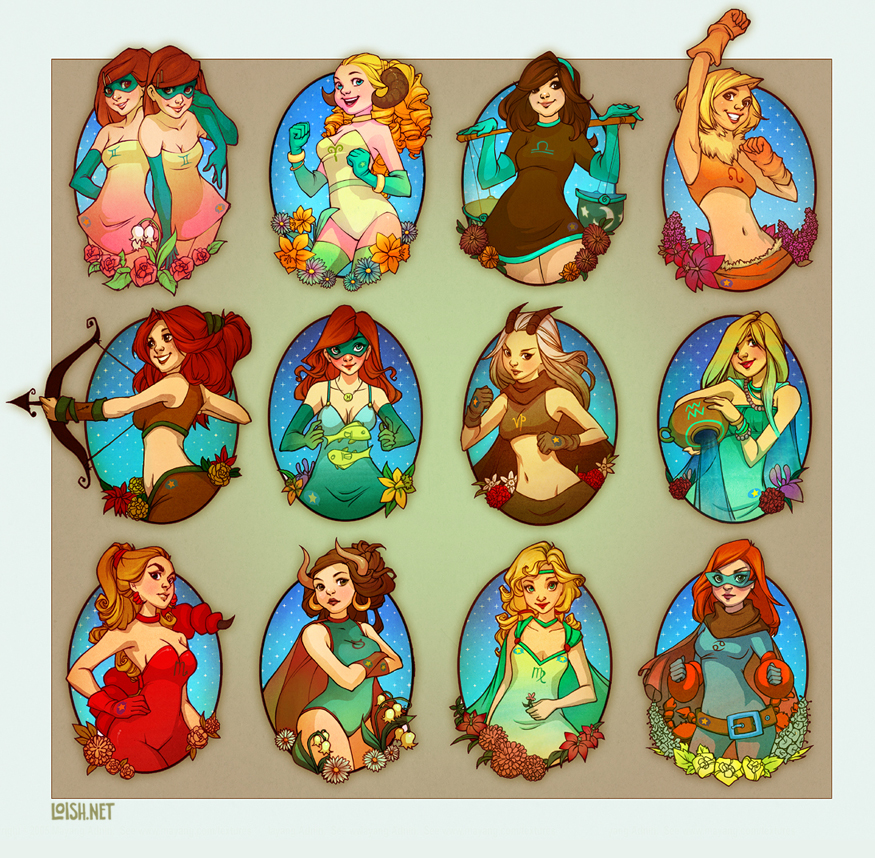 875x858 Super Horoscopes By Loish