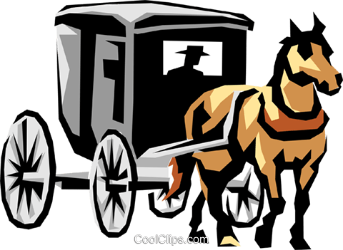 480x351 Horse Drawn Carriage Royalty Free Vector Clip Art Illustration
