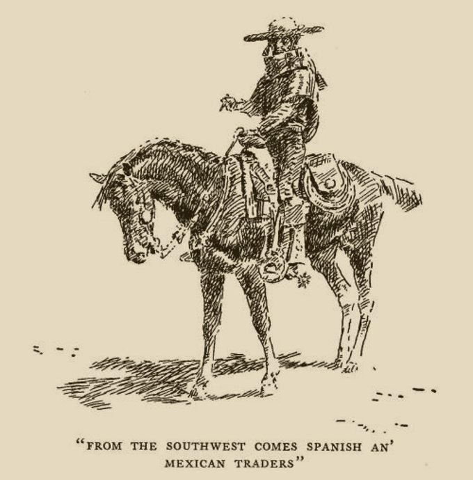 680x690 Dariusz Caballeros Charles M. Russell And Cow Puncher Horse