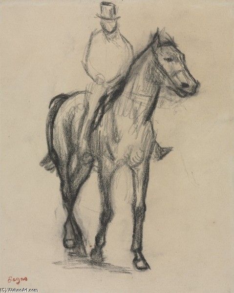 479x600 Edgar Degas Gtgt Horse And Rider (Drawing, Artwork, Reproduction