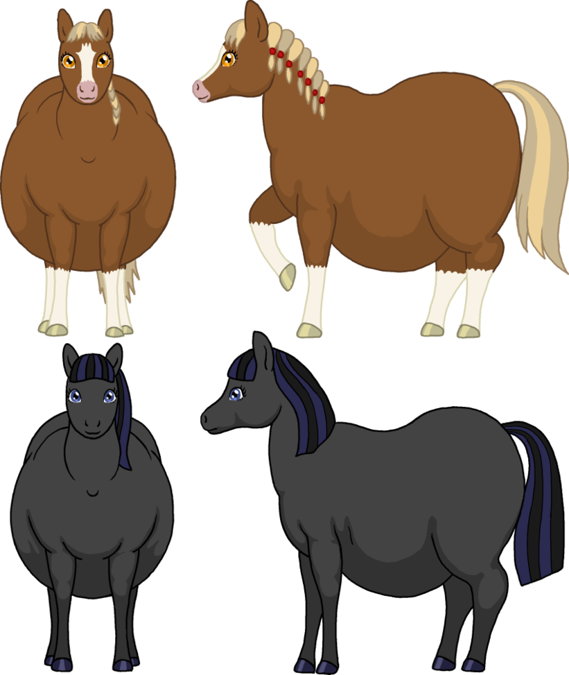 821x974 Fat Horse Characters By Soobel