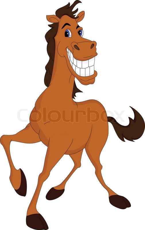 505x800 Funny Horse Cartoon Vector Colourbox Cartoon Drawing