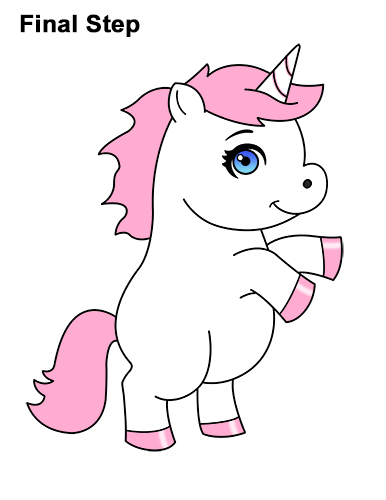 386x500 How To Draw A Unicorn (Cartoon)