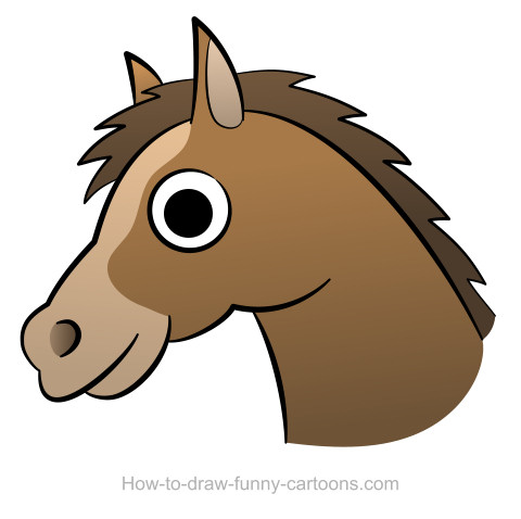 480x478 Horse Head Drawing (Sketching + Vector)
