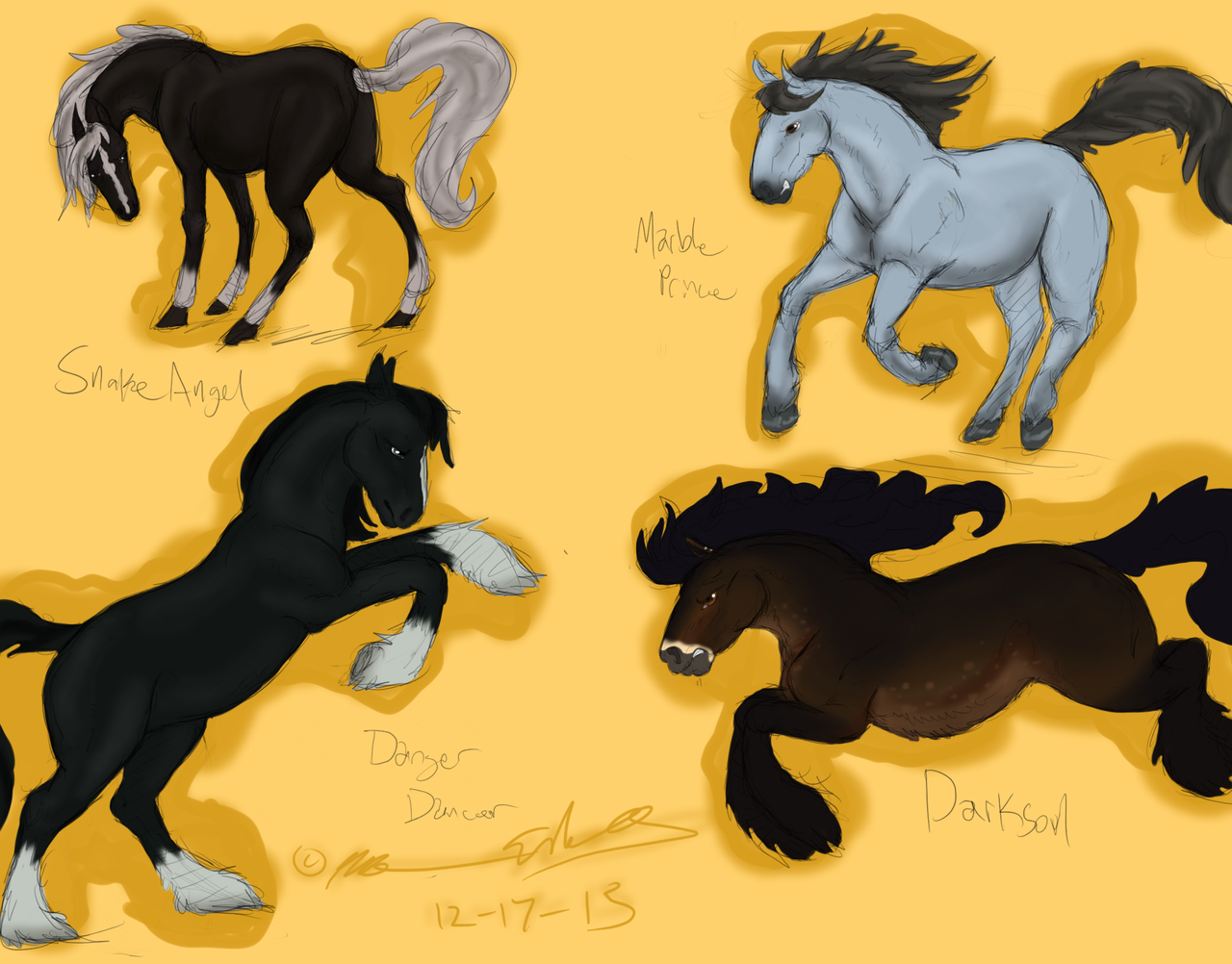1280x1002 Sso Horse Sketches By Horseydino