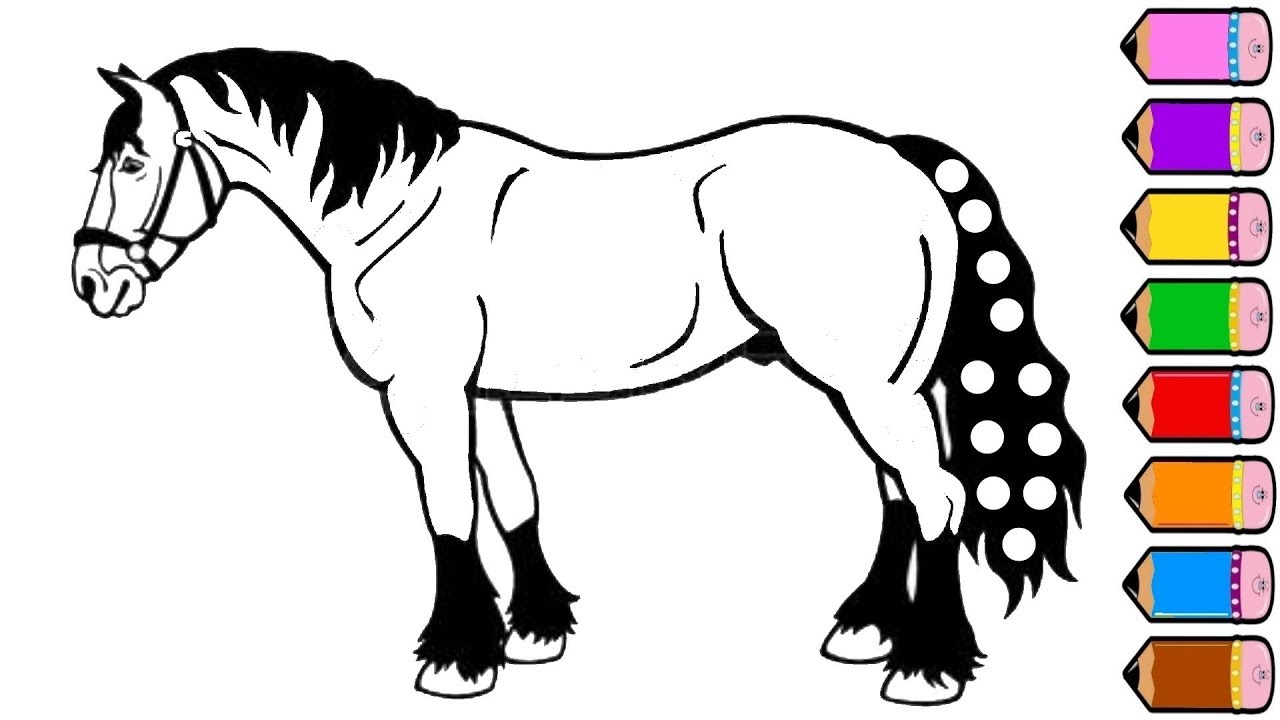 1280x720 Horse Coloring Pages