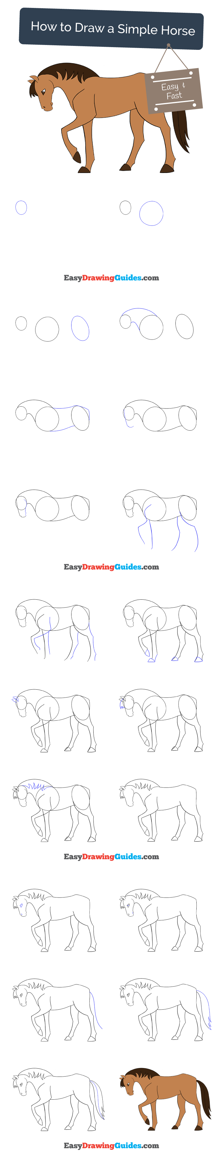 736x3810 How To Draw A Simple Horse Easy And Simple Guide Horse Drawings