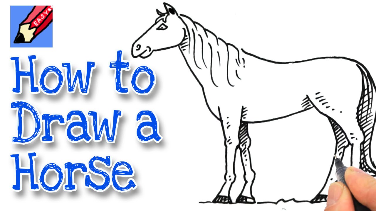 1280x720 How To Draw A Horse Real Easy Twist Horse, Drawing