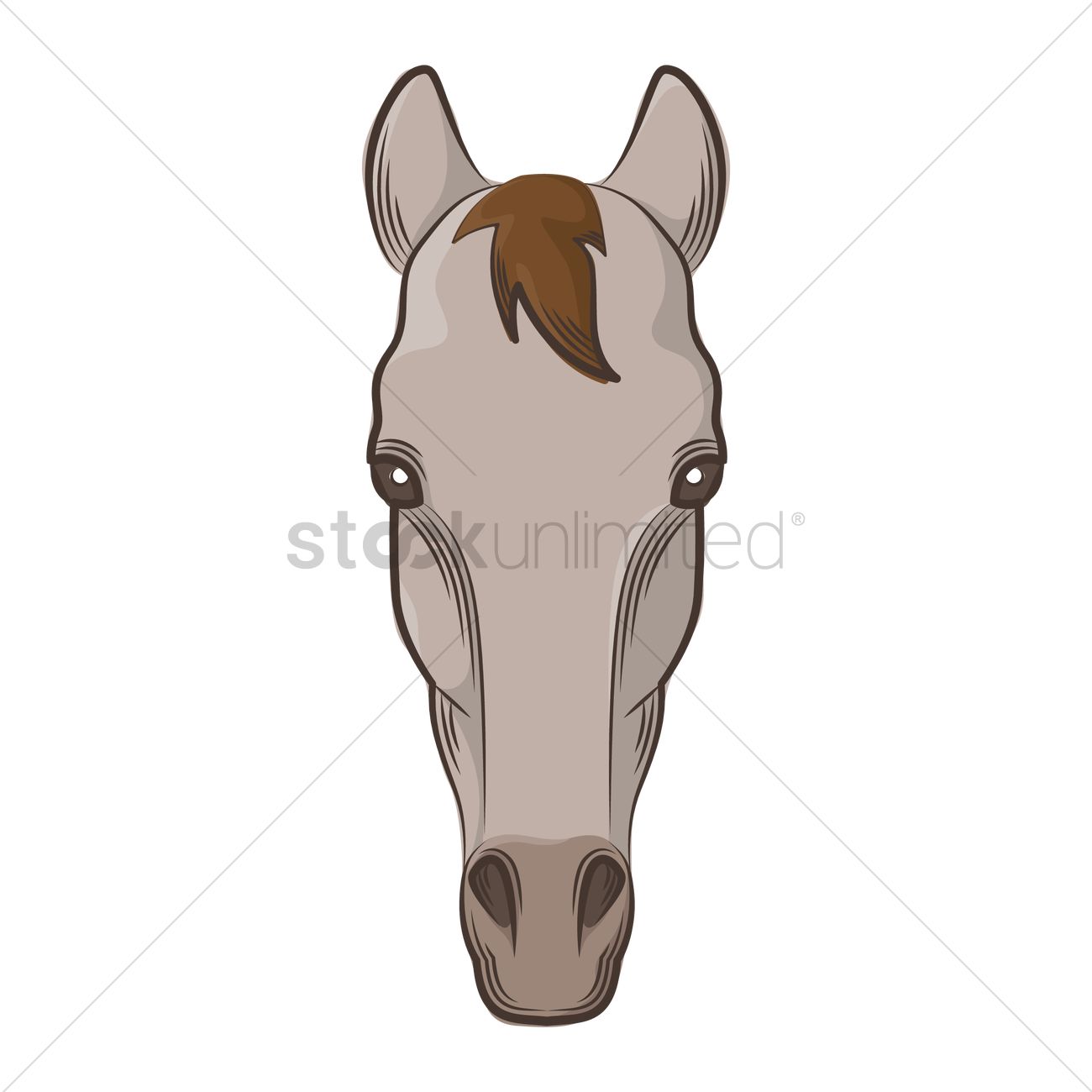 1300x1300 Horse Face Vector Image