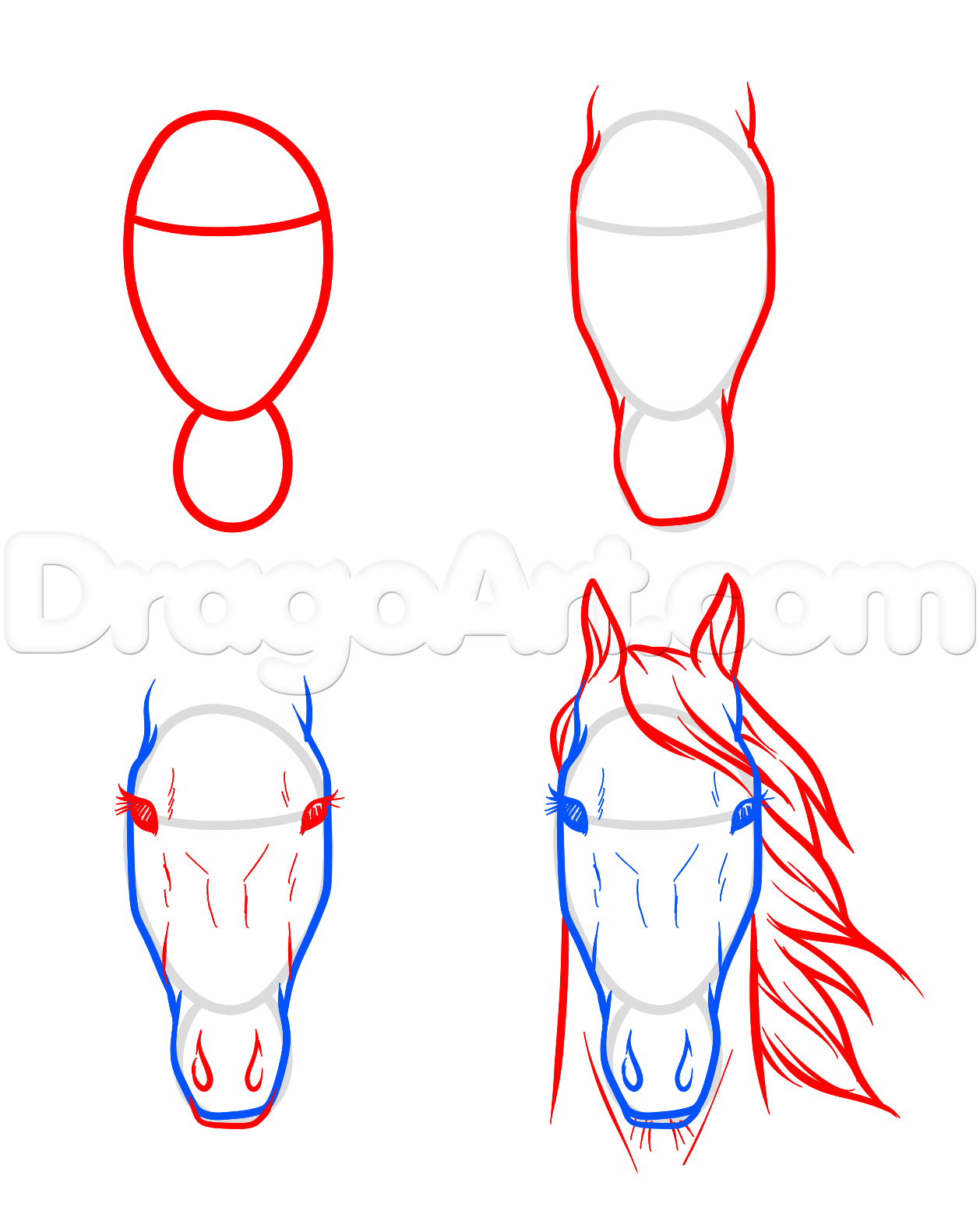 1258x1572 Draw Horse Heads And Faces Step 7 Carving Horse