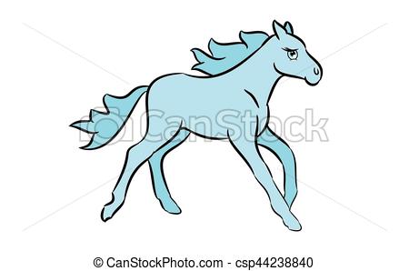450x298 Cute Horse Drawing. Cute Horse Cartoon Drawing On A White Eps