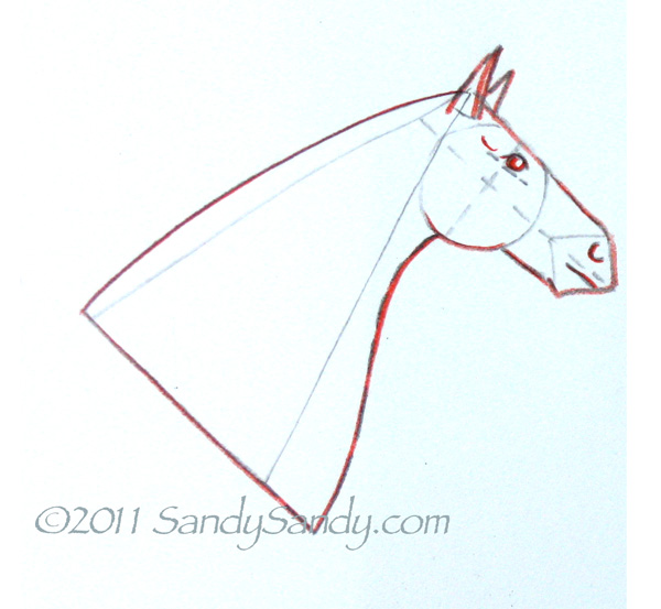 600x553 How To Sketch A Horse Step By Step