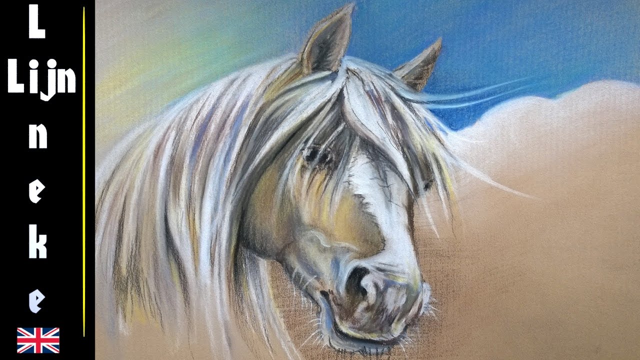1280x720 How To Draw A Palomino Horse Head With Pastel Pencils Easy