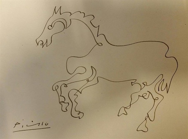 635x470 Horse Line Drawing By Pablo Picasso On Artnet