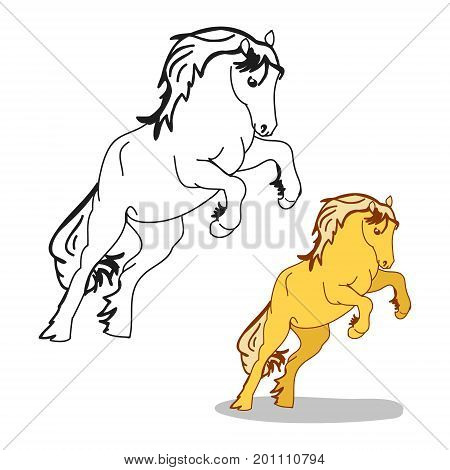 450x470 Horse Stood On Hind Legs Stallion Vector Amp Photo Bigstock