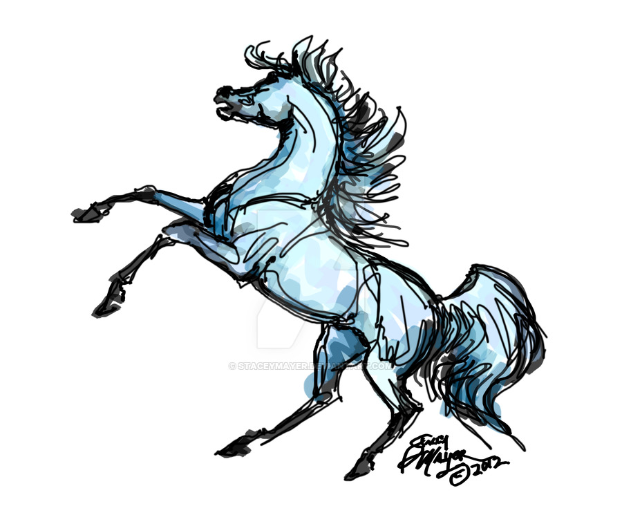 900x758 Rearing Horse By Staceymayer
