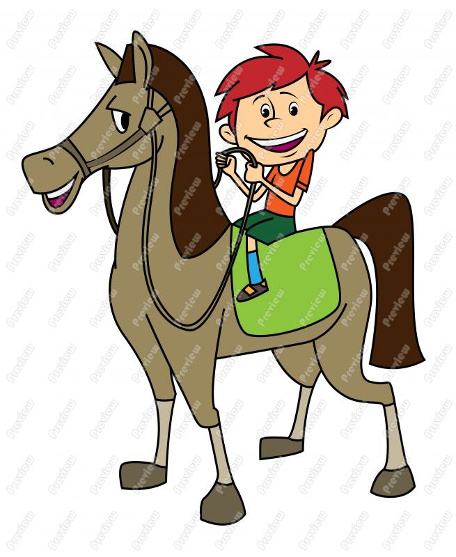 655x800 Boy Child Riding A Horse Clip Art